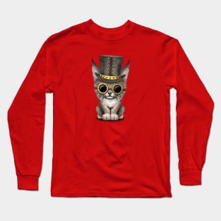 Steampunk Baby Lynx Cub Long Sleeve T-Shirt